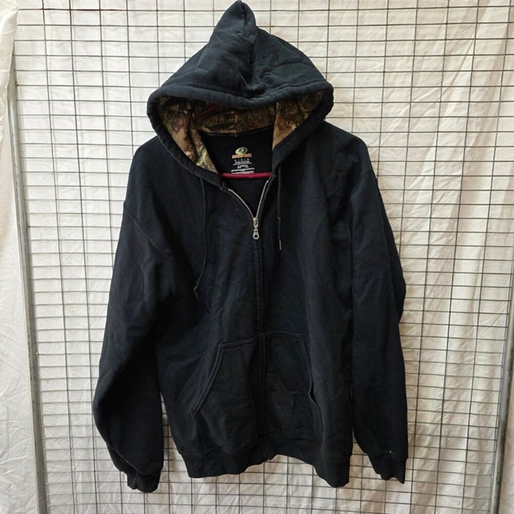 Mossy Oak Camo Lined Zip Hoodie Mens Medium